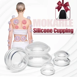 Silicone Vacuum Cupping Set Massage Body Cups Back Gua Sha Ventosas Suction Cup Anti-Cellulite Skin Lift Physiotherapy Jars Slim