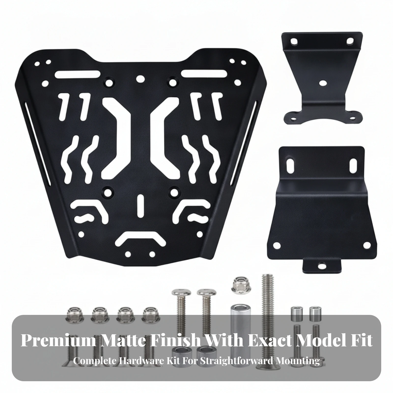 Rear Luggage Rack with Mounting Brackets Heavy-Duty Motorcycle Rear Luggage Rack Motorcycle Cargo Platform One-Piece Slotted