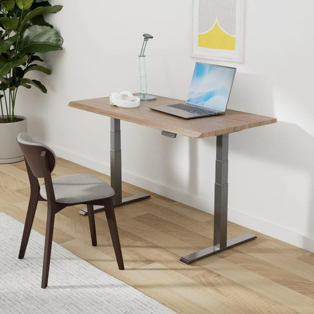 

Electric Height Adjustable Standing Desk, 60x30 Varidesk Sit-Stand Desk for Home Office, Sloped Ergonomic Front Edge, Desk