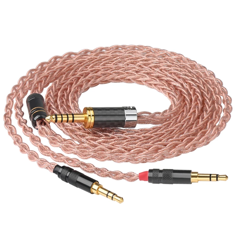 Ataudio hifi kopfhörer kabel hochwertiges 8-stand occ core 24k vergoldetes stecker headset kabel für he400i he400s ananda 5