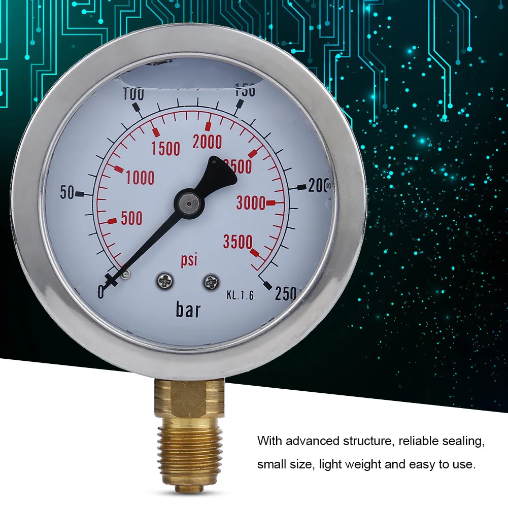 Hose Test gauge Hydraulic Hose Test Hydraulic Hose Test Point Coupling M16*2-BSP1/4 + 0~250BAr 3600PSI Gauge 1.5 Meter Hose