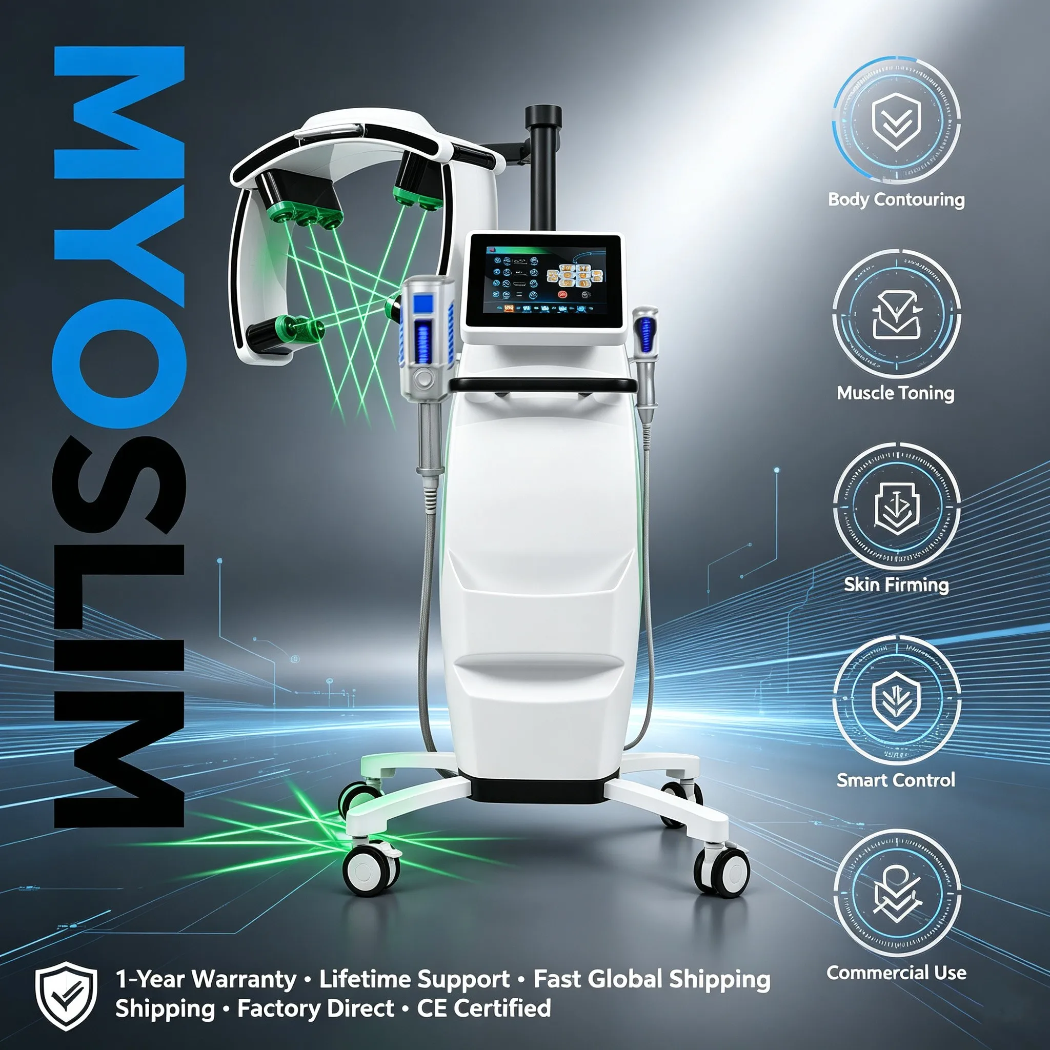 Myoslim Cellulite Massager Machine Lipo Lose Skin Tightening Body Contouring Sculpting Professionalism Beauty Devices For Salon