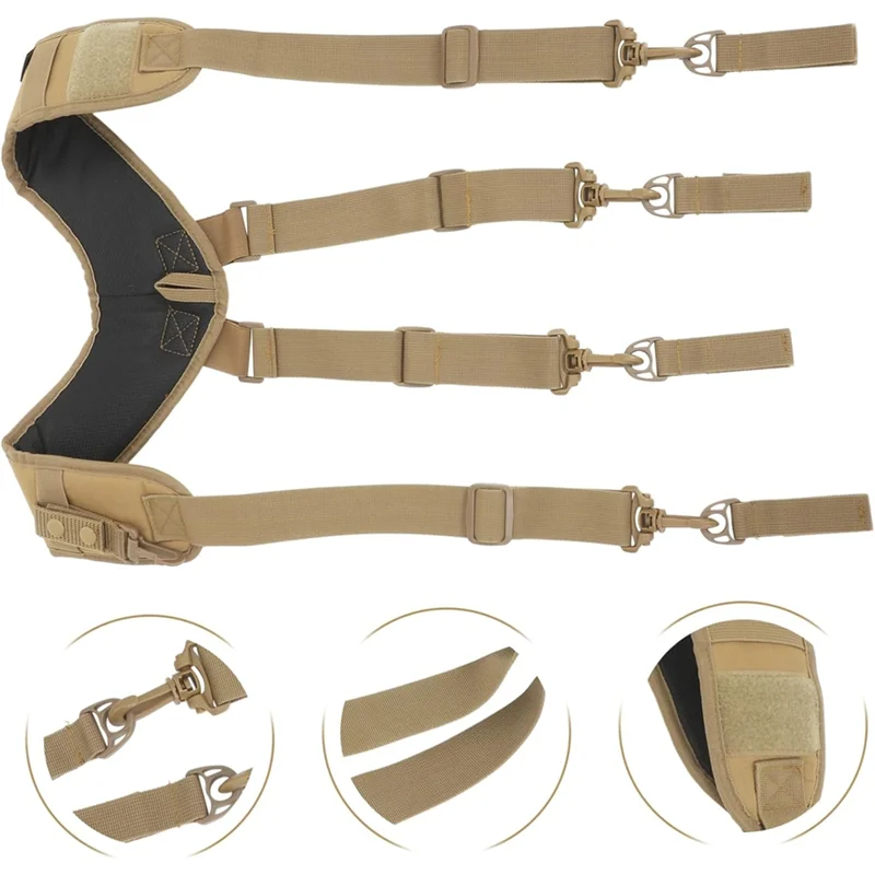 GYTB-Men Electrician Tool Belt Suspenders Construction Tool Organizer Belt Versatile Attachment Loops