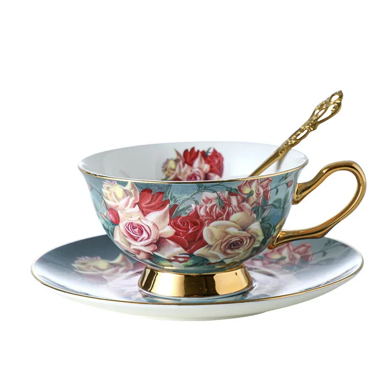 Yan Coffee Selection Bone Porcelain European Afternoon Tea Set Ceramic Box Gift High Beauty Premium Cup Plate