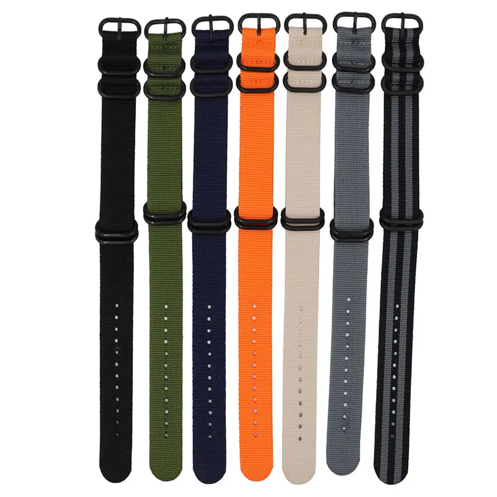 

1pc Nylon Watch Strap Watch Replacing Band Wrist Watch Strap Adjustable Watchstrap Alternative Wrist Strap 24mm Black