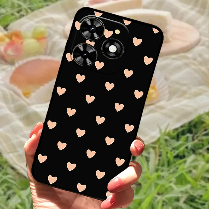 For Infinix Hot 40 Pro Case Cover Silicone Soft Marble Black Bumper Funda Coque for Infinix Hot 40i Hot40 Pro Protective Shells