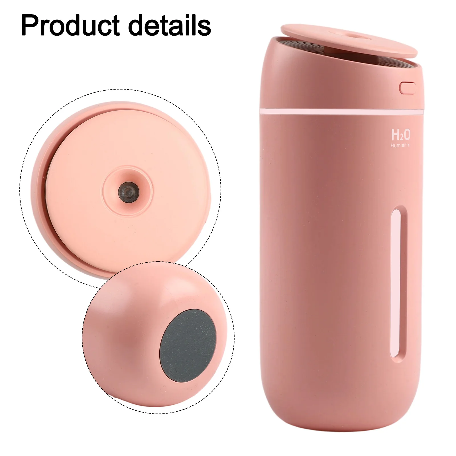 Bedroom Air Purifier Silicone Ring Seal Water Leakage Protection ABS Material Compact Design LED Night Light Humidifier