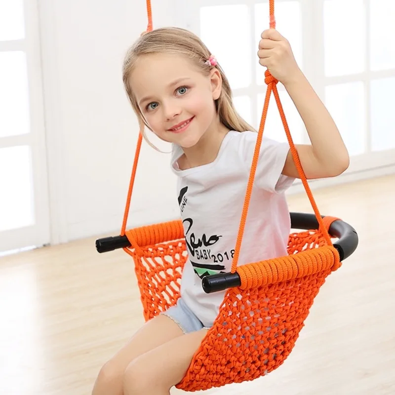 Hammock Chair Kids Hammock Swing Children Swing Seat Garden Hanging Chair Handmade Weaving Swing Chair For Outdoors Indoors