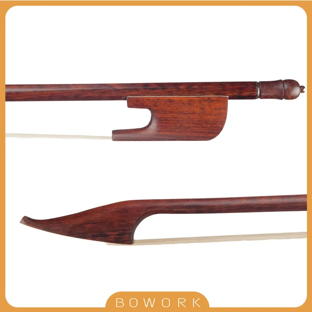 Handmade Snakewood Selected 4/4 Size Acoustic Baroque Cello Bow Arco With Snakewood Frog White Horsehair Fast Response Balance