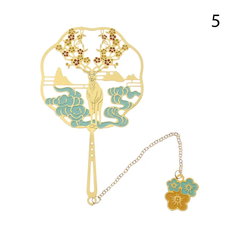 

Stationery Pagination Mark Chinese Style Bookmark Peacock Book Clip Tassel Brass