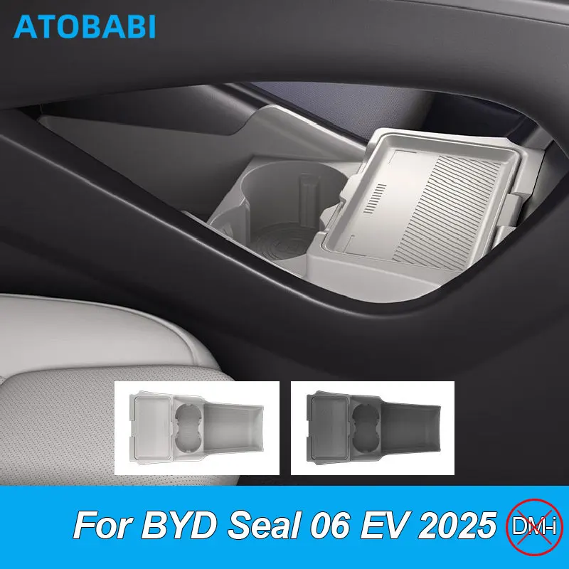 

Car Storage Box For BYD Seal 6 06 EV 2025 Auto Central Control Under Layer Organize Armrest Box Silicone Storage Accessories