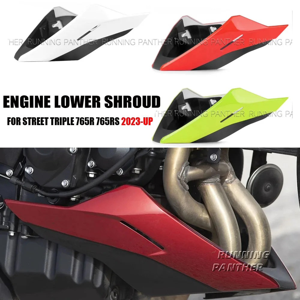 New For Street Triple 765 RS R 765RS 765R 2023 2024 Motorcycle Engine Lower Spoiler Body Fairing Protector Guard Chassis Shield