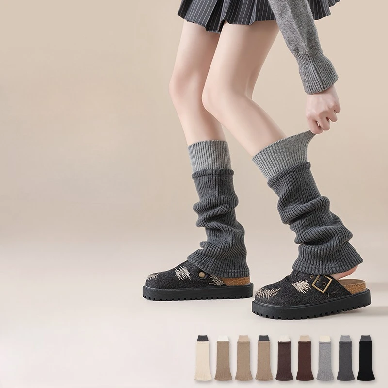 ถุงเท้าไหมพรมถักสำหรับฤดูใบไม้ร่วงและฤดูหนาว ให้ความอบอุ่น ถุงเท้าข้อกลาง สไตล์ Y2K สไตล์สาวเปรี้ยว ญี่ปุ่น วิทยาลัย ถุงเท้าขนฟู สำหรับผู้หญิง