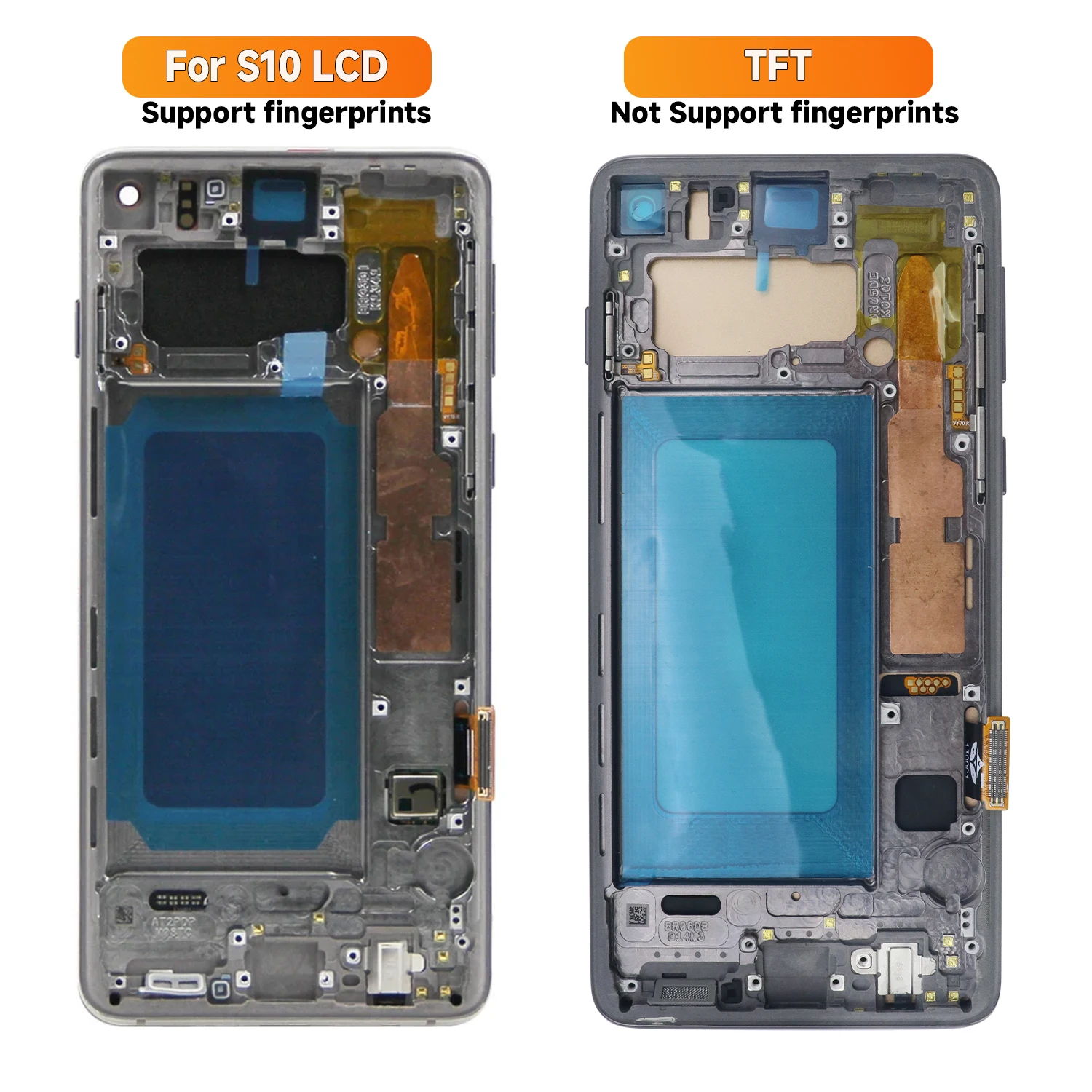 S10 TFT Quality Screen for Samsung S10 G973, G973F, SM-G973F,SM-G973U Lcd Display Touch Screen with Frame Digitizer Assembly