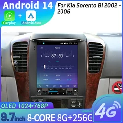 9.7inch For Kia Sorento BL 2002-2006 Wireless BLuetooth CarPlay Android Auto Car Radio Multimedia Player GPS Touch Screen Stereo
