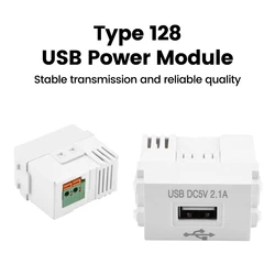 128Type USB Power Module 220V Socket 5V 2.1A Transformer Mobile Phone Charging Module Power Socket Switch Adapter