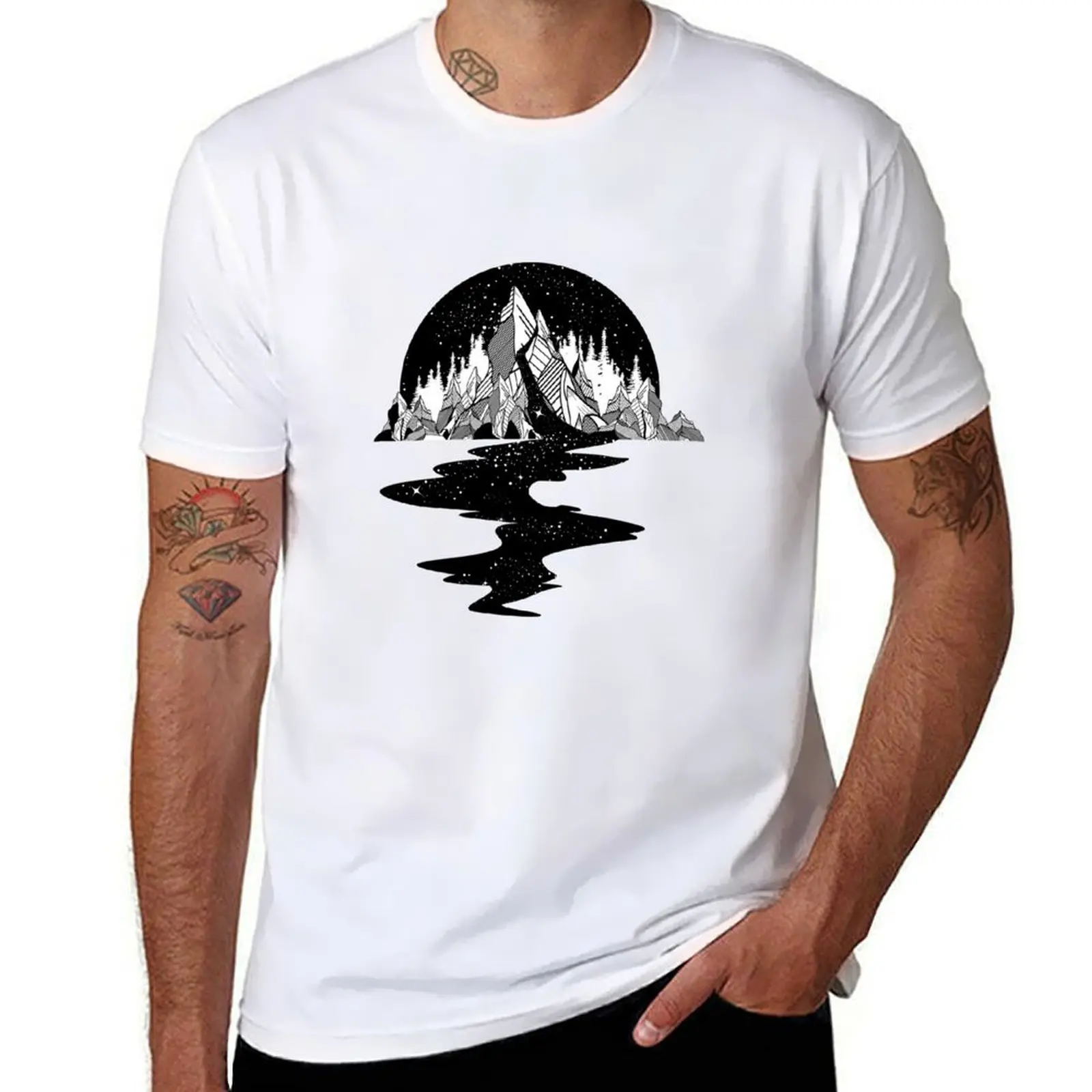 

Between The Mountains And The Stars T-Shirt t shirt for man 100 percent cotton men t shirt cotton 100% T-Shirt