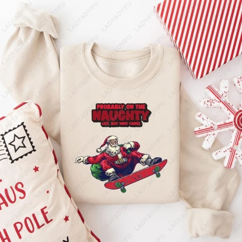 

Cool Santa Men Women Christmas Tree Sweatshirt Xmas Trendy Navidad Hipster Street Fashion Pullover Popular Autumn Winter Hoodie