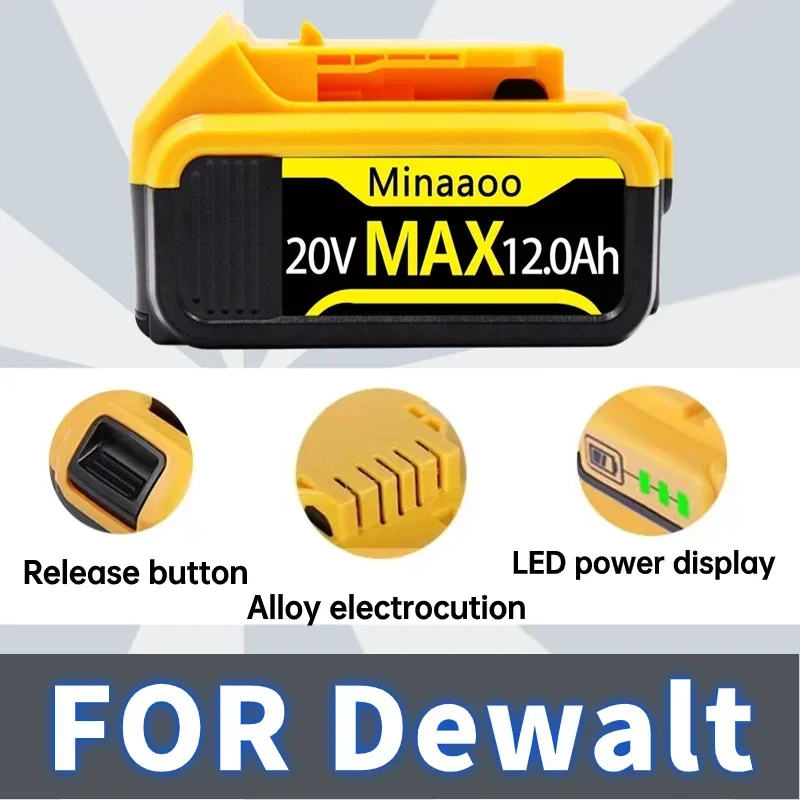 

8000MAH For Dewalt DCB200 Replacement Battery Compatible For Dewalt 18V 20V Tools DCB120 DCB182 DCB200 DCB609 Battery