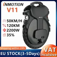 EU Stock Inmotion V11 Electric Unicycle 2200W Motor 50KM/H Speed 120KM Max Range Self Balance Scooter Build-in Handle Monowheel