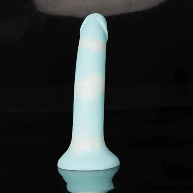 Little Thin Dick Realitic Dildo Anal for The Beginner Soft Silicone Penis with Lovely Heart Shaped Suction Cup Anal Sex Toys