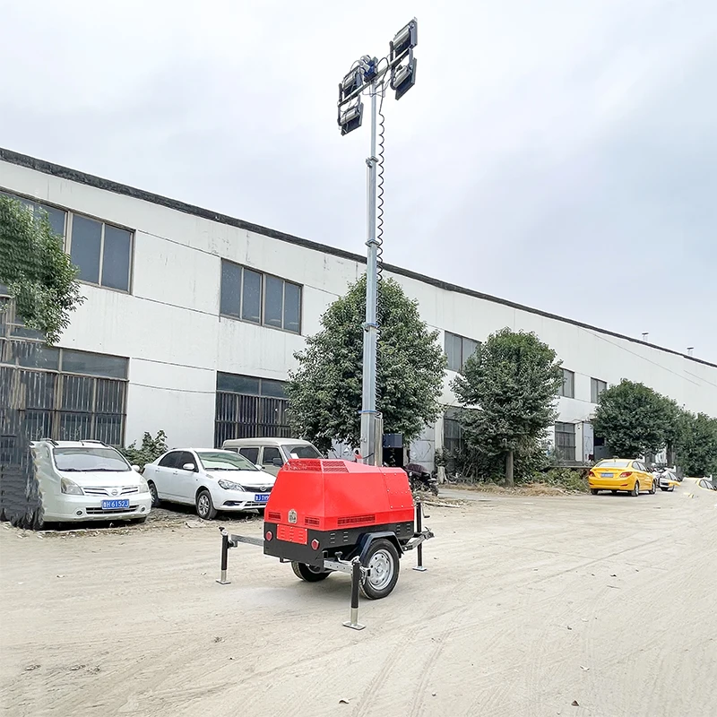

Outdoor Event Tower Light Die sel Generator Remote-Controlled 4m-9m Lifting Height Energy Saving LED Flood Light 50/60Hz 230V