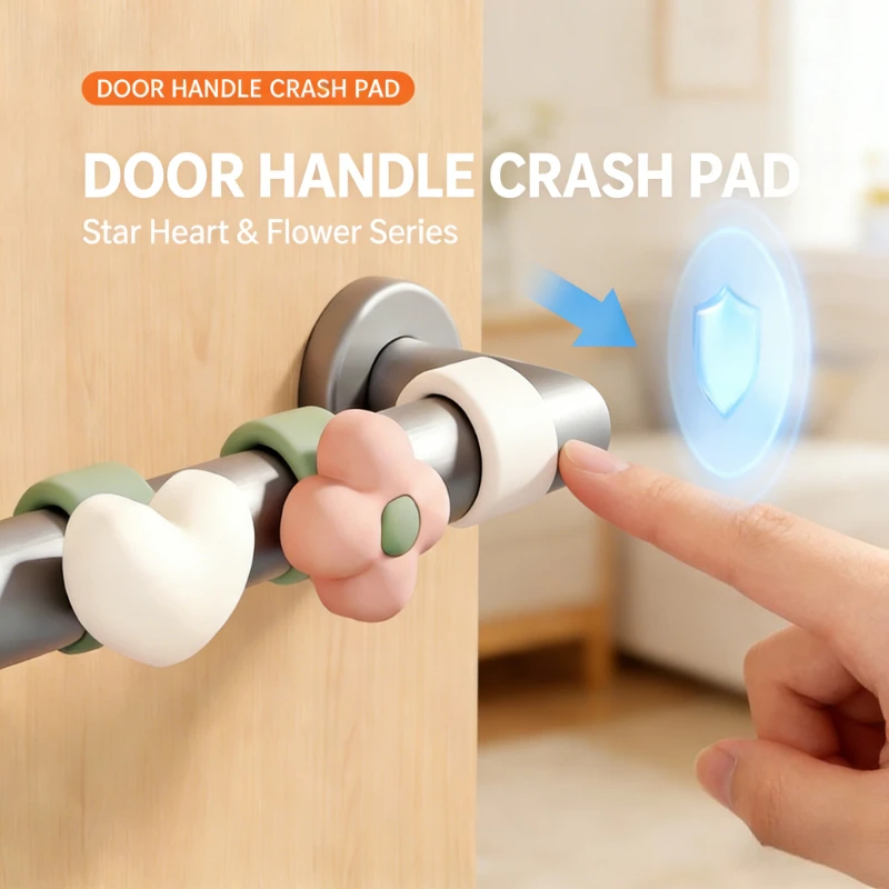 1Pc Silicone Door Knob Crash Pad Cartoon Anti-Collision Pad for Home Bedroom Door Handle Wall Protector Safety Bumper