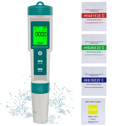 Digital PH Meter 7 In 1 PH/ORP/EC/TEMP/SALT/S.G/TDS Water Quality Tester High Precision Water Purity Tester for Drinking Water