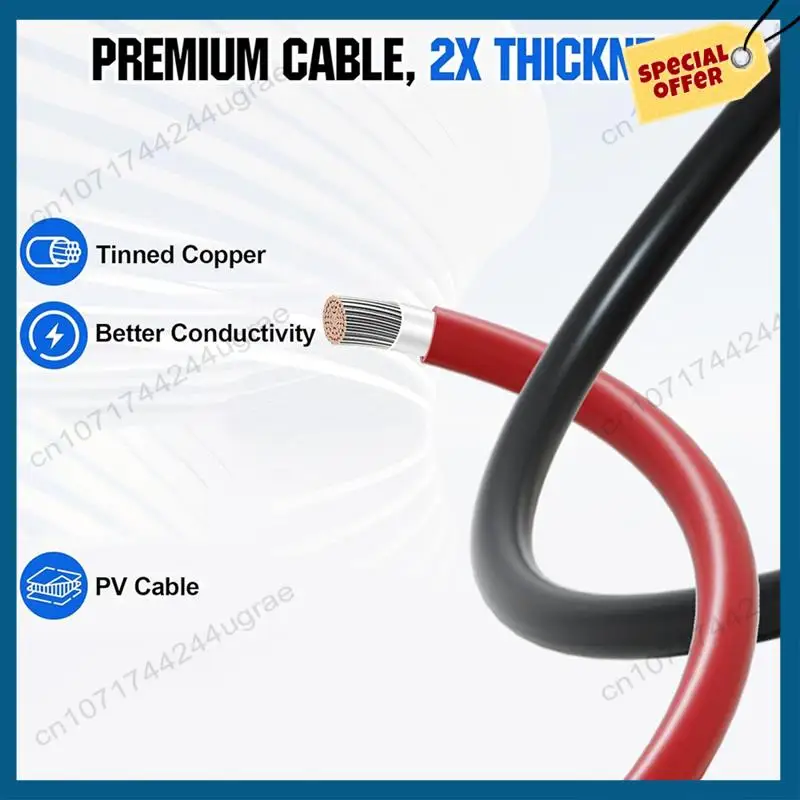

-A15I 10X Anderson Connector 50A Kit Anderson Plug 8 Guage 30Cm Battery Cables Waterproof Quick Connectors For Lifepo4