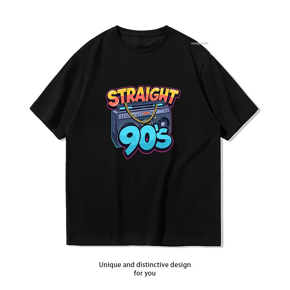 

9aaaa T-Shirt Casual cotton graphic t shirts Creative streetwear Classic O-neck shirt