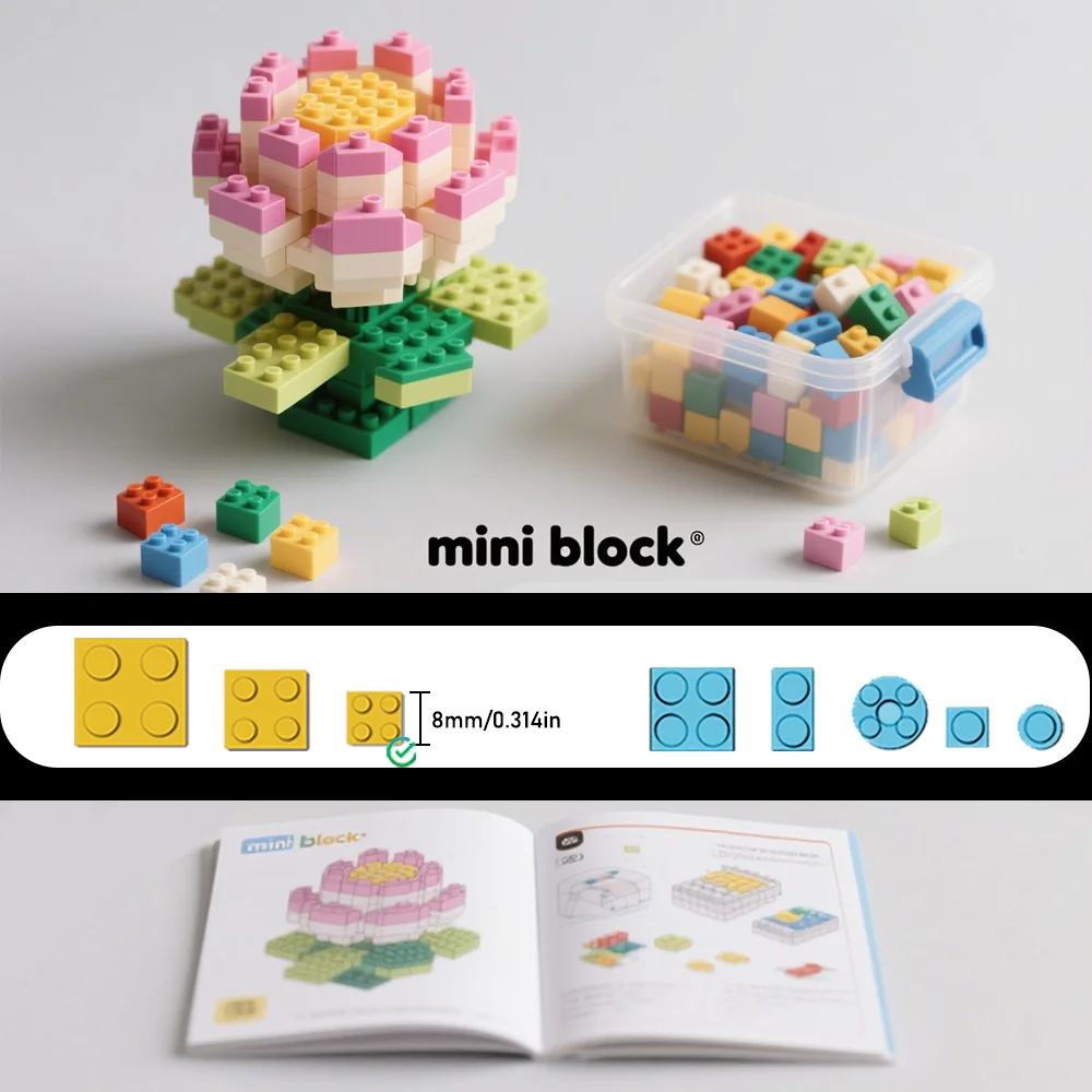 Caixas cegas de blocos de construção aleatórias desbloquem experiências de montagem desconhecidas e portam pequenas surpresas de montagem