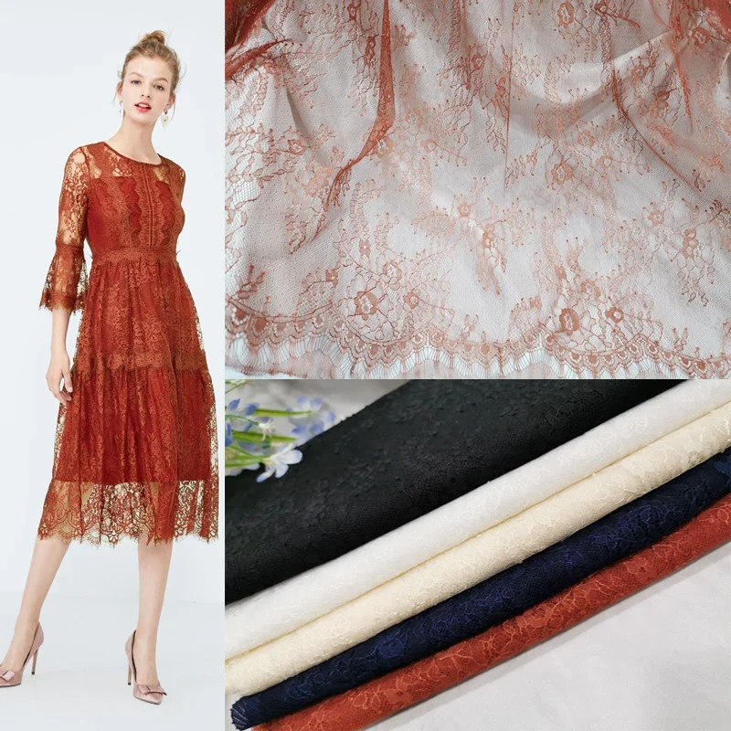 

Кружевная ткань с вырезами, растения, цветы, маленькое свежее тонкое платье, декоративная модная одежда, дизайн шитья, оптовая продажа, ткань на метр