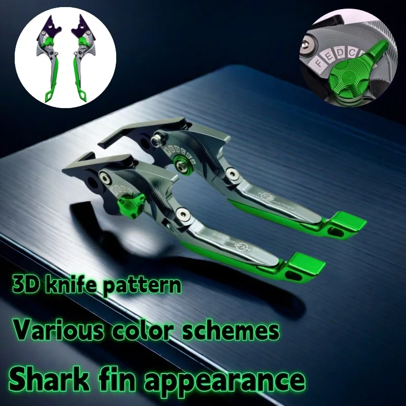 For HONDA CBR500R/CB500F/X 2013-21 CBR300R/CB300/R/F/FA 2014-22 Motorcycle 5D shark head style foldable adjustable handle lever