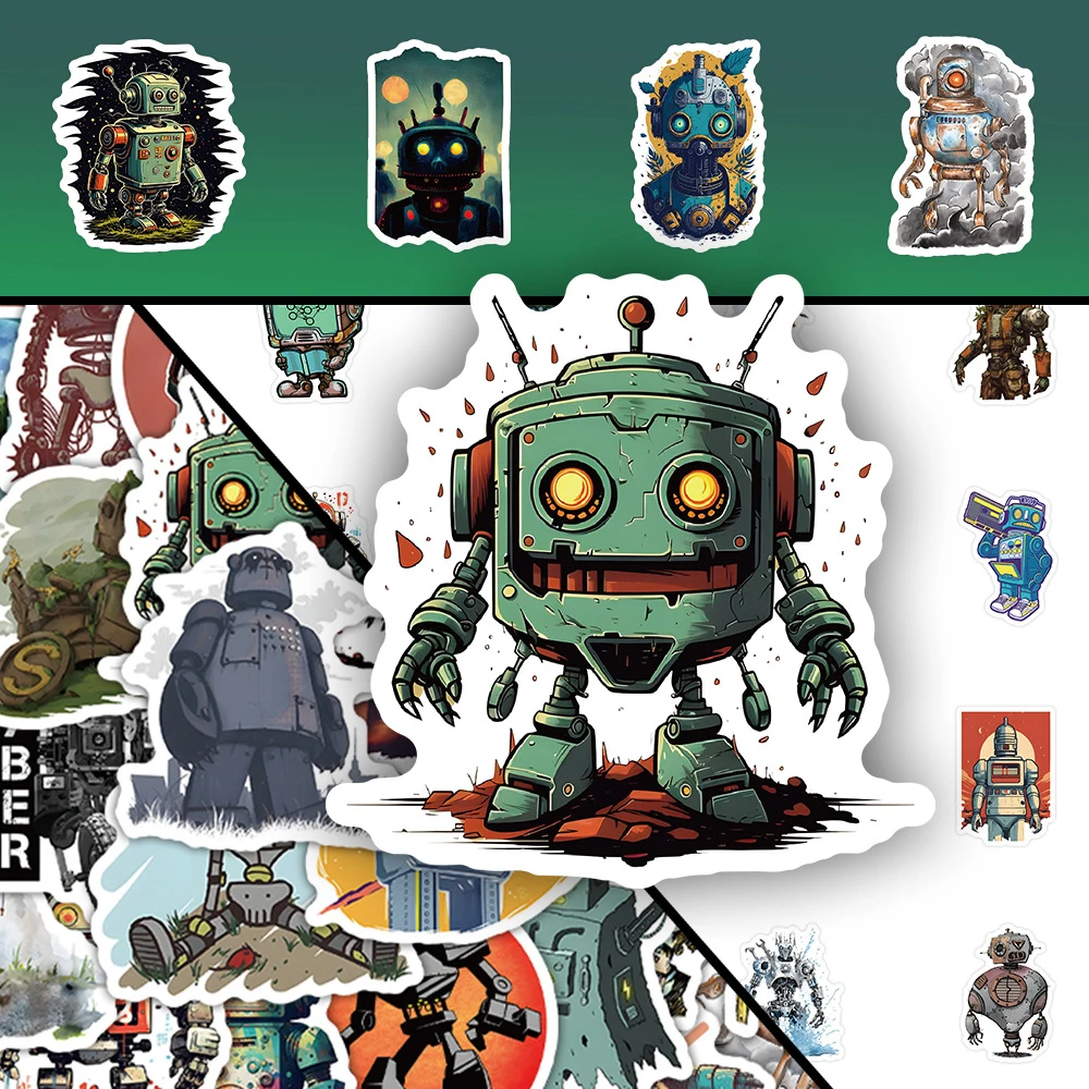 

10/30/52pcs Cool Anime Robot Stickers Funny Cartoon Creative Sticker Decoration Water Bottle Phone Laptop Graffiti Decals Pack