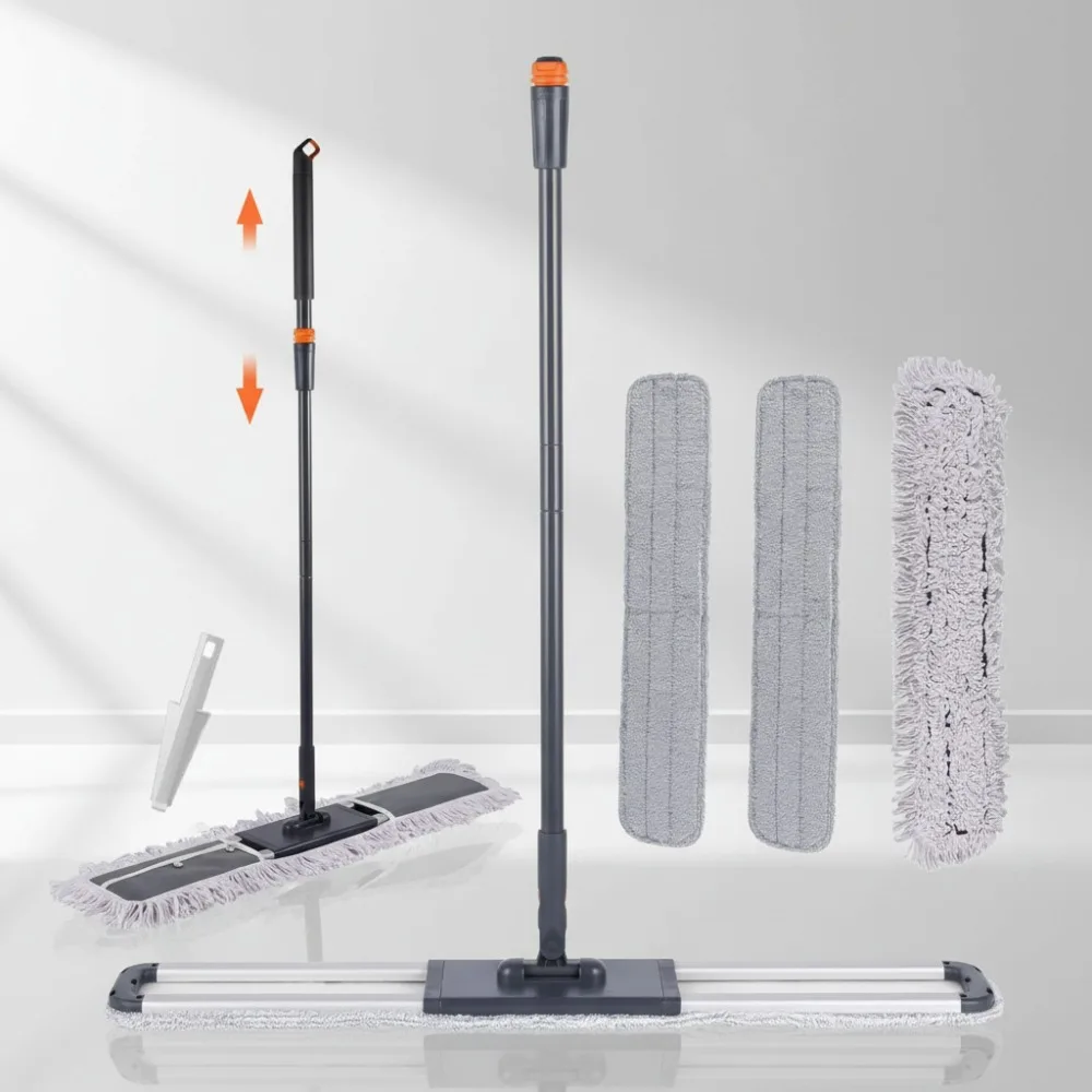 

36" Large Commercial Dust Mop with Adjustable Handle for Hotel Office Floor Cleaning Supplies