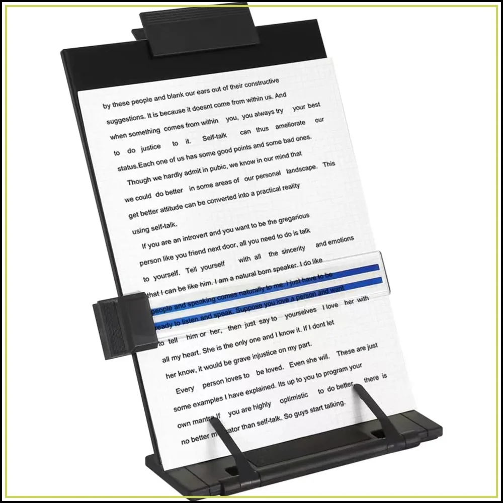 Adjustable Black Metal Document Holder and Copy Stand