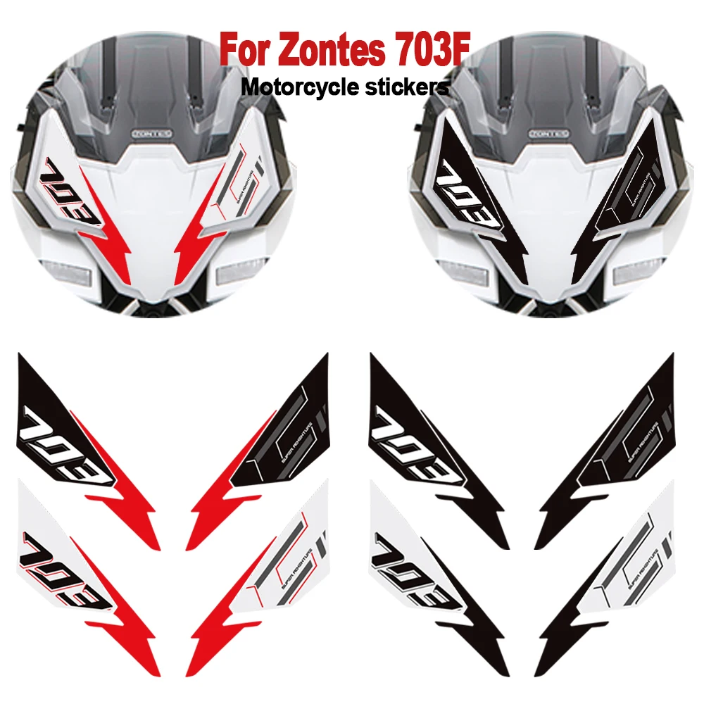 

For Zontes ZT703-F ZT-703F ZT 703F 703 F Adventure Bike Tank Pad Front Face Fender Headstock Protection Protector Stickers Decal
