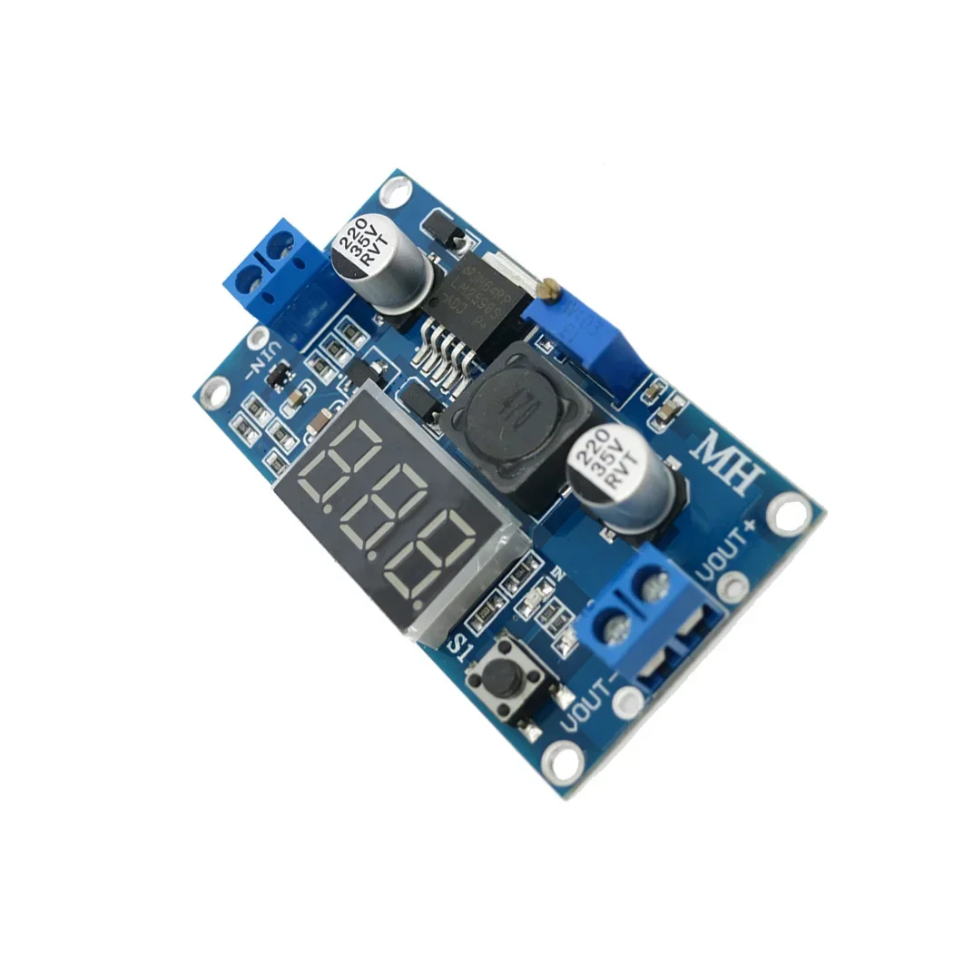 2pcs/lot LM2596 LM2596S power module + LED Voltmeter DC-DC adjustable step-down power supply module with digital display