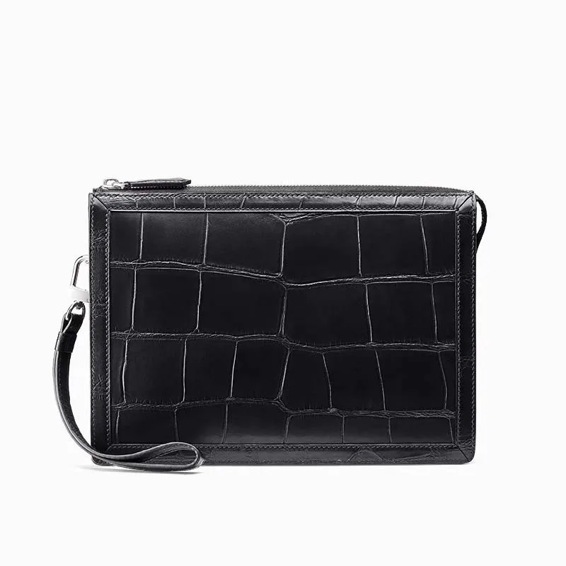 

gete American Alligator Handbag Men clutch bag crocodile Leather bag Business leisure large capacity male envelope bag