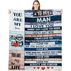 To my husband, boyfriend, and dad, you are my lifelong wedding Christmas blanket gift to my man, the wool blanket is soft