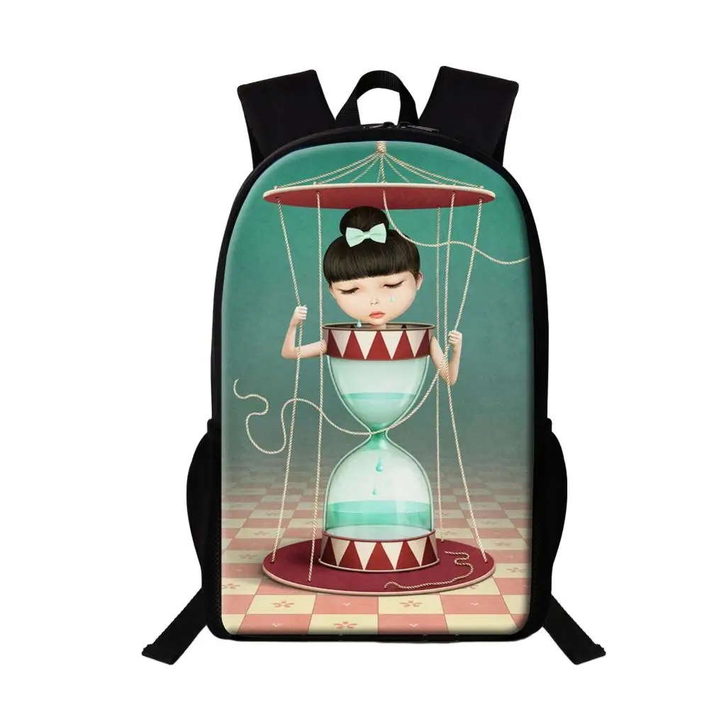 Princess Printing Girl School Backpack Women Cartoon Travel Bagpack Children 16 Inch Bookbag Female Multifunctional Backpack