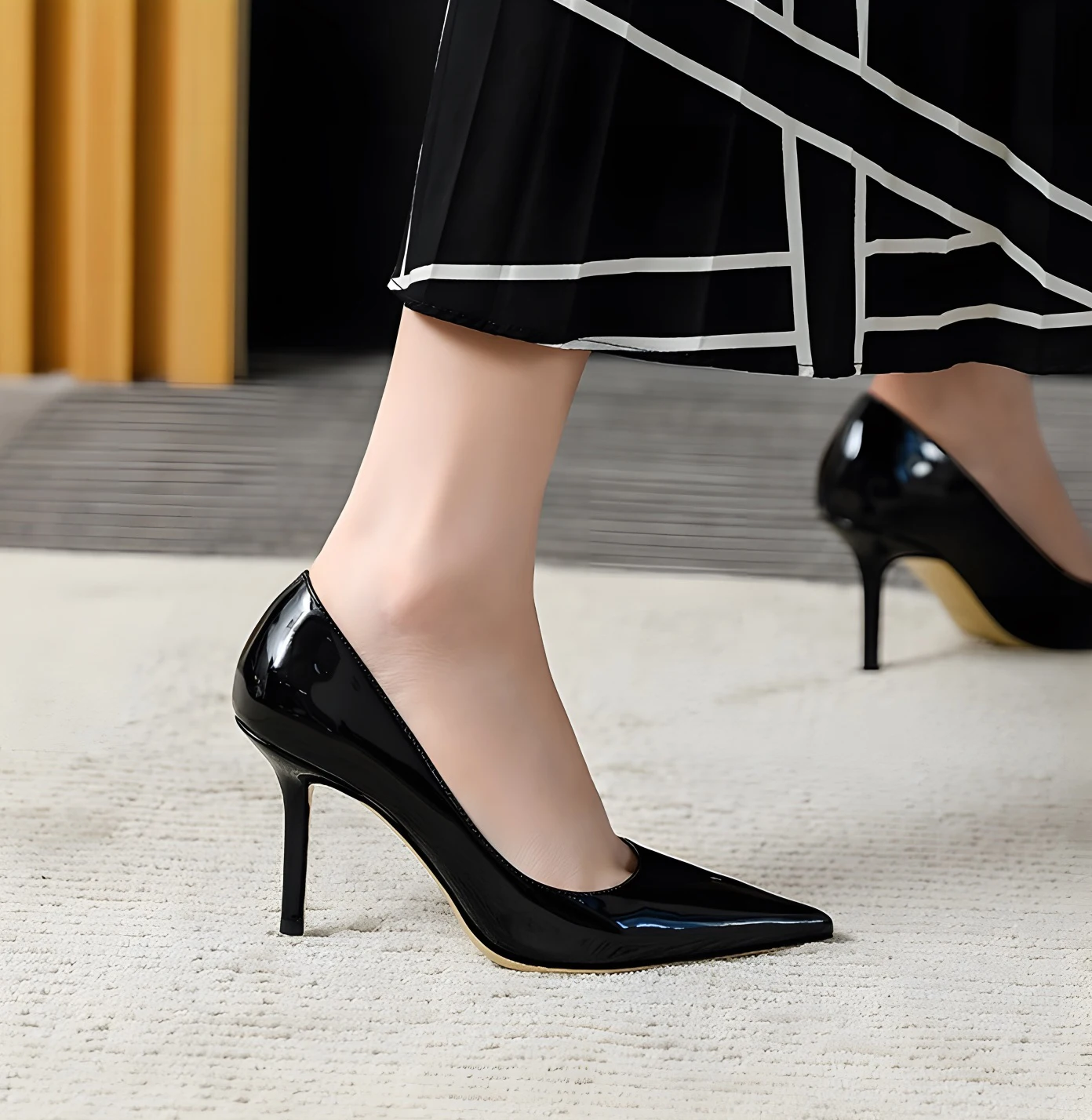 

【Measure Your Feet Length Before Order】Women Stiletto High Heels Pumps Sexy Party Fashion Ladies Office Single Shoes 180-CHC-33