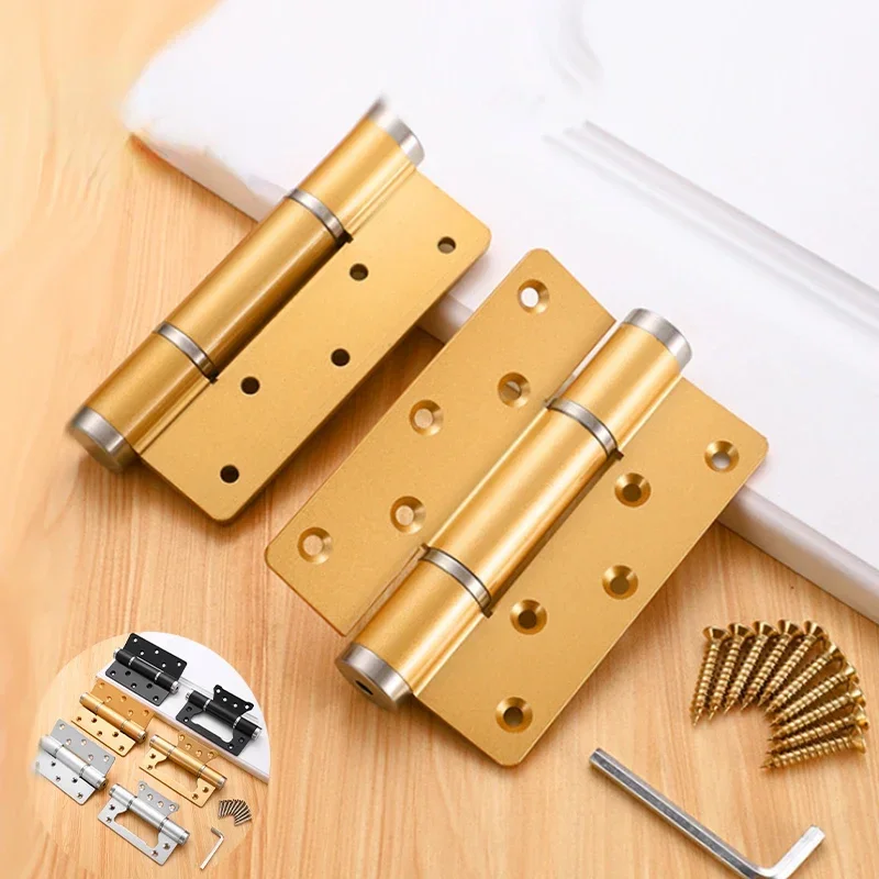 2 Piece Set Door Closer Hydraulically Buffered Spring Hinge Space Aluminum Hidden Door Closers Automatic Close The Hinge Bracket