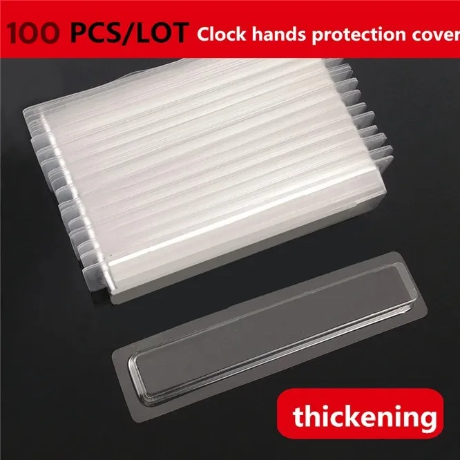 

100 pcs Transparent PVC Clock hands protector Harden Thicken Clock hands protection cover 0.35mm thick Protective cover