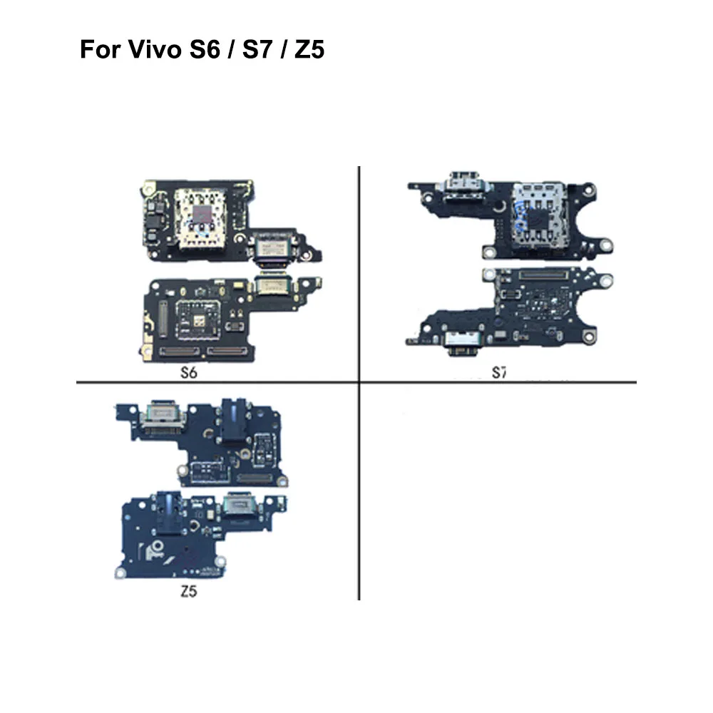 New Tested For Vivo S6 USB Dock Charging Port Mic Microphone Module Board Flex Cable For Vivo z5 Parts For Vivo S7