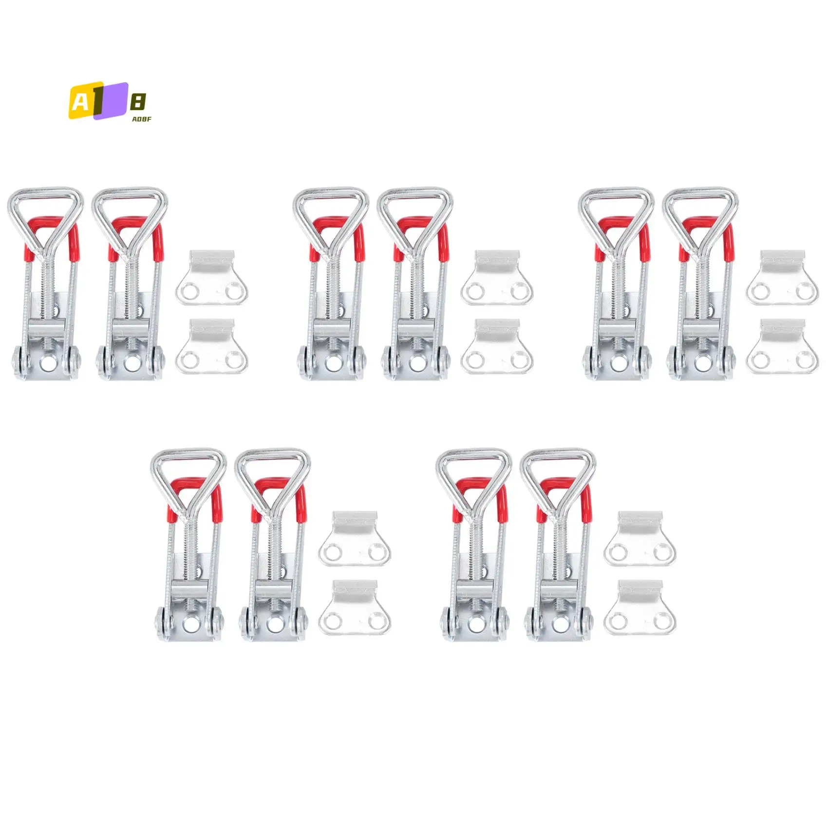

A08F-10 Pack Adjustable Toggle Latch Clamp 150Kg Holding Capacity, 4001 Heavy Duty Quick Release Pull Latch Toggle Clamp
