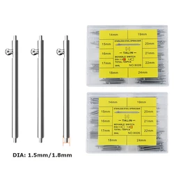 100PCS 1.8mm Diameter Watch Pin Pepair Tools & Kits Quick Release Watch Strap spring Bars Pins 24mm 18MM 22MM 20mm 16MM 19MM