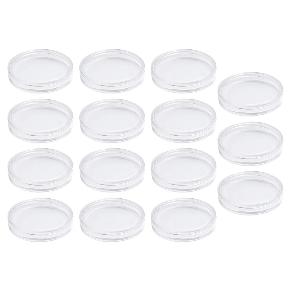 50Pcs Acrylic Coin Holder Transparent Round Box Protection Storage Display Organizer for Collectibles Coin Organizer