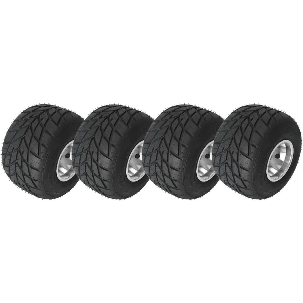 off-road Go Kart Tire Rim 11x7.10-5 Go Cart Rear Wheel Racer Tire Fit Bolt Pattern 50mm w/ 3 Holes for Go Kart Drift Trike Buggy