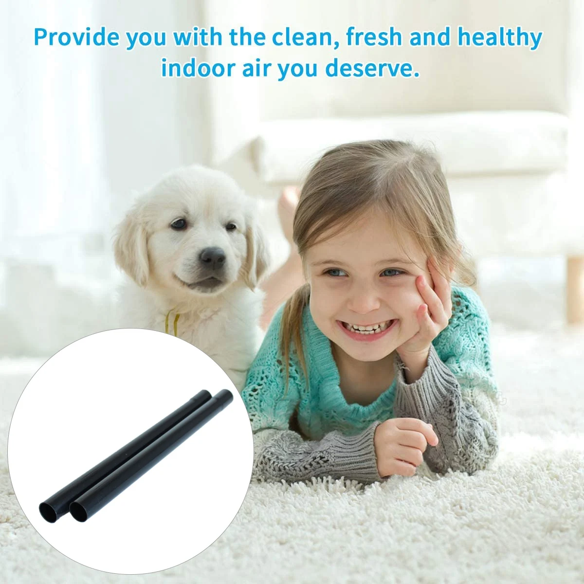 2PCS Vacuum Cleaner Accessories Vacuum Cleaner Straight Tube Long Rod Hard Tube Long Handle Head Inner Diameter 35mm image 2